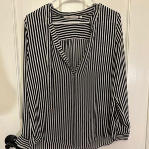 Black and white stripe blouse